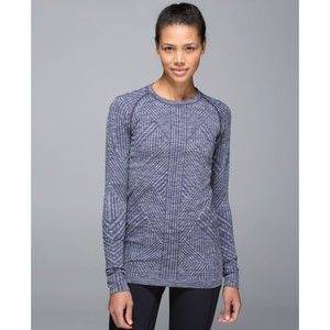 Lululemon Size 6 Women Rest Less Pullover In Heathered Cadet Blue